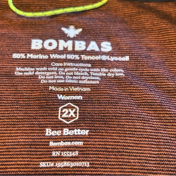 Bombas Merino Wool Blend Crew Neck Long Sleeve T-Shirt Blue Size 2X - Picture 1 of 6